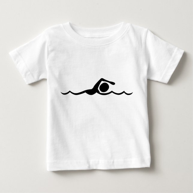 Schwimmbild: Schwarz Baby T-shirt (Vorderseite)