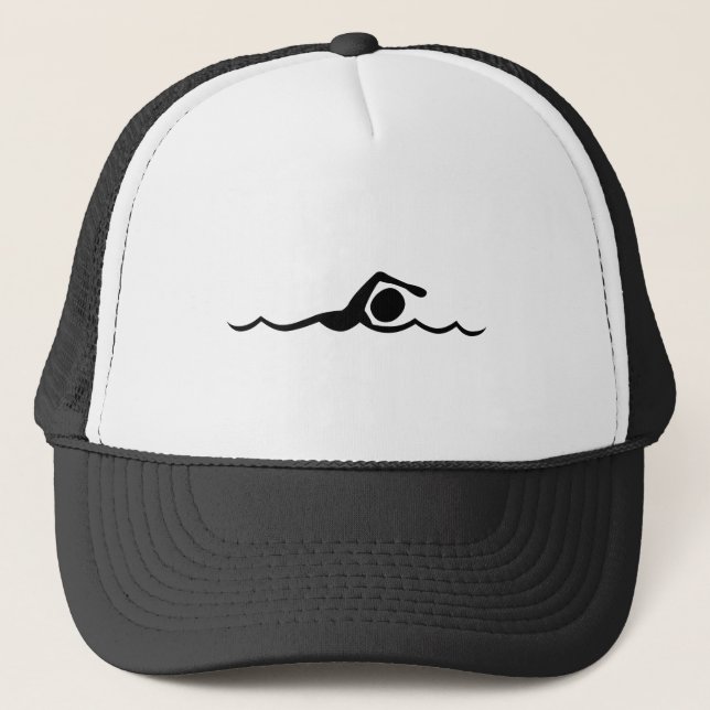 Schwimmbild: Schwarz Truckerkappe (Vorderseite)