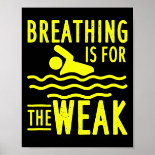 Schwimmdesign für Schwimmteam-Schwimmer - Atmung Poster