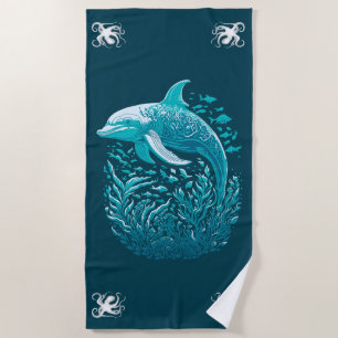 Schwimmdolphin Strandtuch