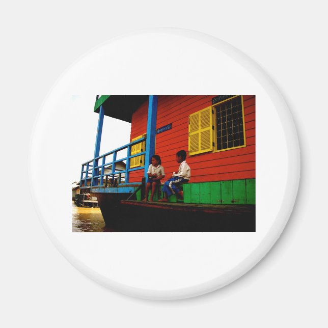 Schwimmdorf Kambodscha Magnet (Vorne)