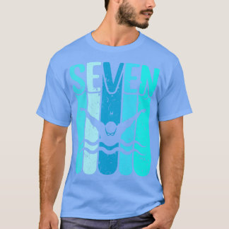 Schwimmen 7 Jahre alte Jungen schwimmen T-Shirt