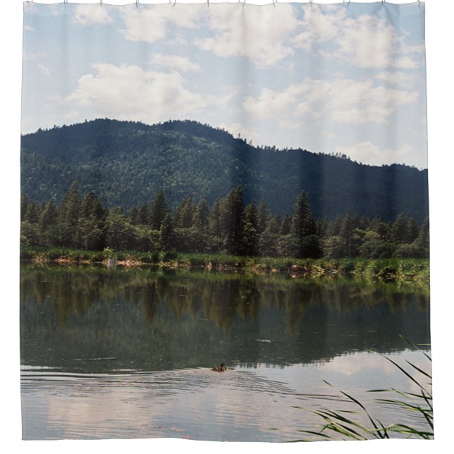 Schwimmen allein...... duschvorhang (Vorderseite)