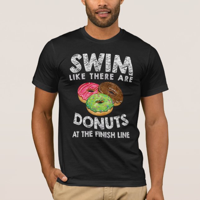 Schwimmen, als gäbe es Donuts an der finnischen Li T-Shirt (Vorderseite)
