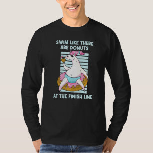 Schwimmen, als gäbe es Donuts an der finnischen Li T-Shirt