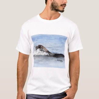 Schwimmen-Baby-Siegel, Watercolor T-Shirt