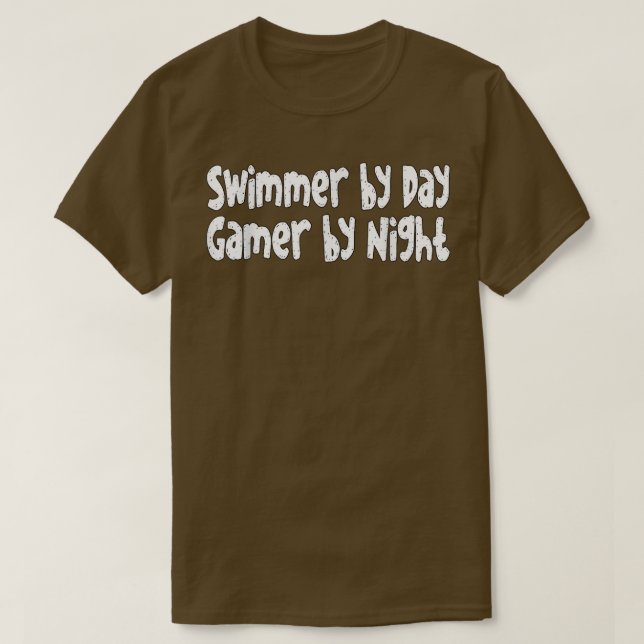 Schwimmen bei Day Gamer by Night T-Shirt (Design vorne)