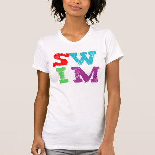 SCHWIMMEN-Buchstaben T-Shirt
