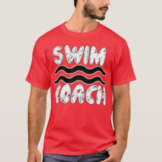 Schwimmen Coachee Sportsee Wassersport Wellen Retr T-Shirt
