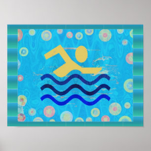 Schwimmen: Coole Warme Zeiten Poster