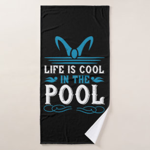 Schwimmen - Das Leben im Schwimmbad ist cool Badehandtuch