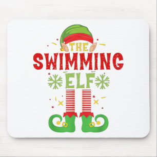 Schwimmen Elf Familie Matching Gruppe Weihnachten  Mousepad