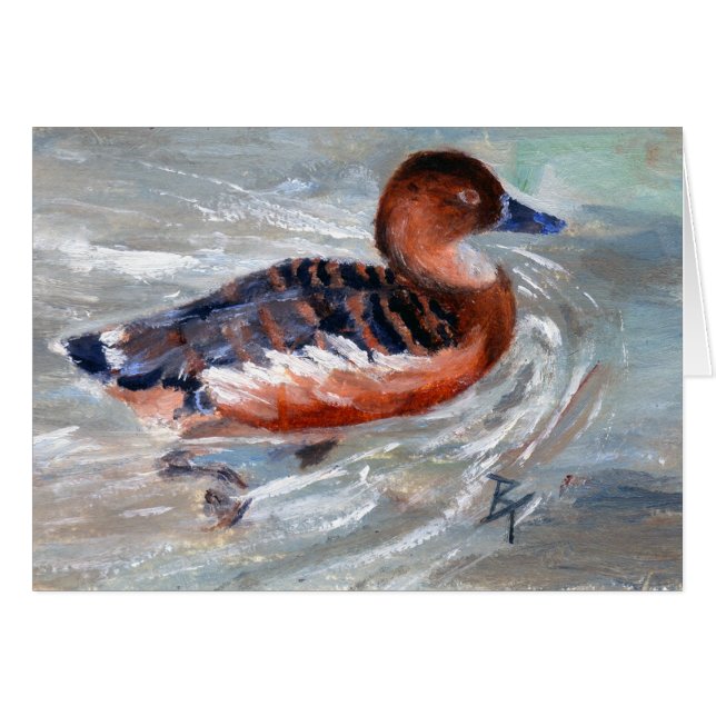 Schwimmen-Enten-leere Karte (Vorderseite (Horizontal))