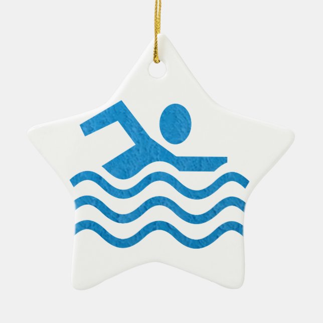 Schwimmen-Erfolgs-Schwimmen-Schwimmer 101 Keramikornament (Vorne)
