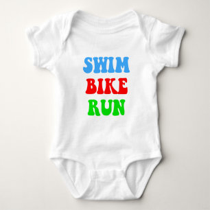 Schwimmen-Fahrrad-Lauf Baby Strampler