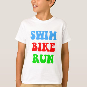 Schwimmen-Fahrrad-Lauf T-Shirt