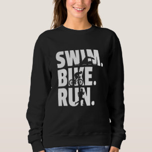 Schwimmen Fahrrad laufen Grafik Laufen Schwimmen R Sweatshirt