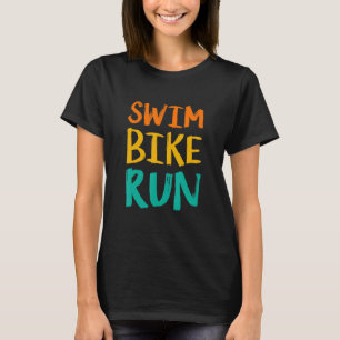 Schwimmen Fahrrad Laufen Grafik Laufen Schwimmen R T-Shirt