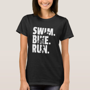 Schwimmen Fahrrad Laufen Grafik Laufen Schwimmen R T-Shirt