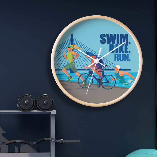 SCHWIMMEN. FAHRRAD. LAUFEN. TRIATHLON Timekeeper Uhr (Von Creator hochgeladen)