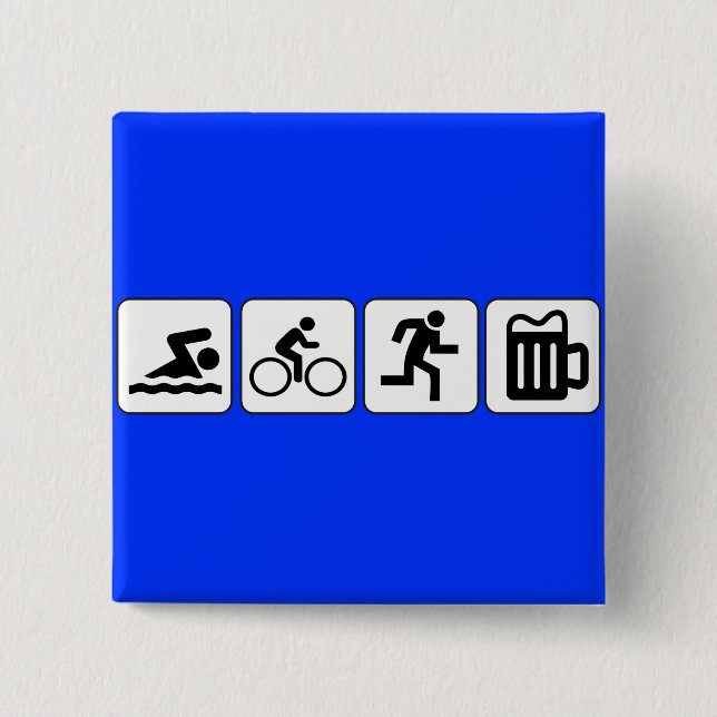 Schwimmen-Fahrrad-Laufgetränk Button (Vorderseite)