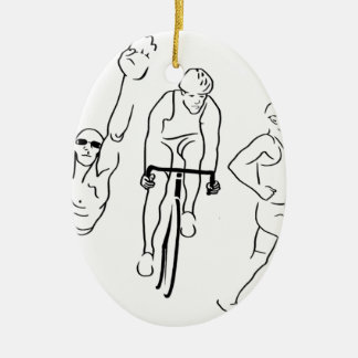 Schwimmen-Fahrrad-LaufTriathlon Keramikornament