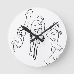 Schwimmen-Fahrrad-LaufTriathlon Runde Wanduhr