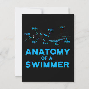 Schwimmen Fan gibt Anatomie eines Schwimmers Einladung