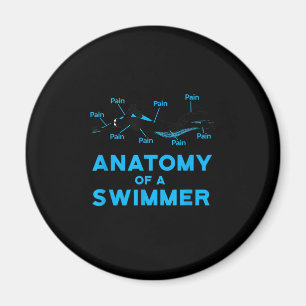 Schwimmen Fan gibt Anatomie eines Schwimmers Magnet