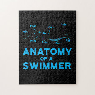 Schwimmen Fan gibt Anatomie eines Schwimmers Puzzle
