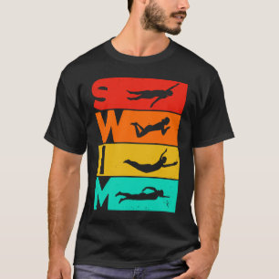 Schwimmen für Schwimmer Retro Vintage T-Shirt
