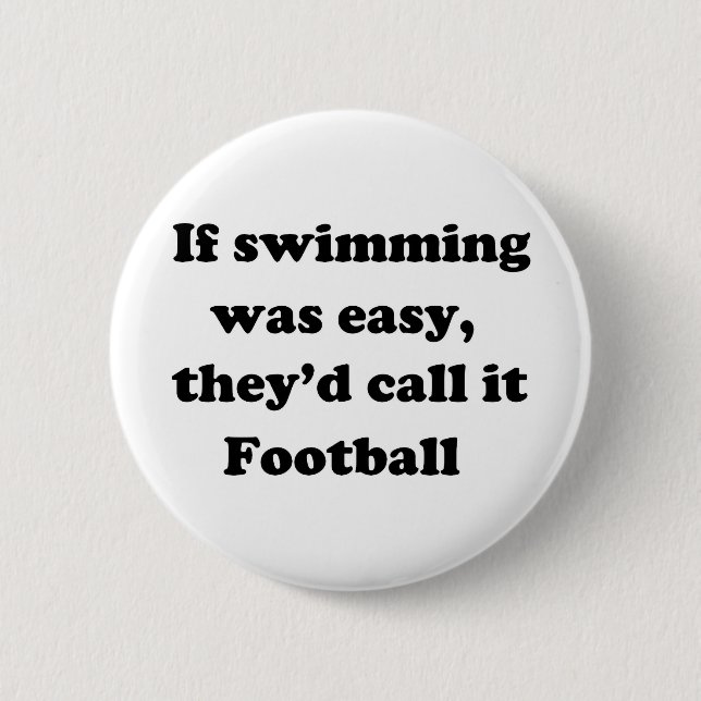 Schwimmen-Fußball Button (Vorderseite)
