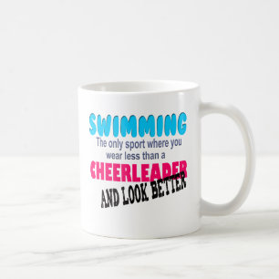 Schwimmen gegen Cheerleading Kaffeetasse