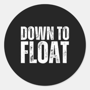 Schwimmen gehen Flussfloßfahrt Schlauchbootfahren Runder Aufkleber