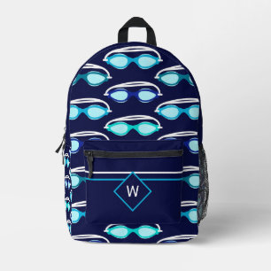 Schwimmen Gemusterte blaue Sportarten Bedruckter Rucksack