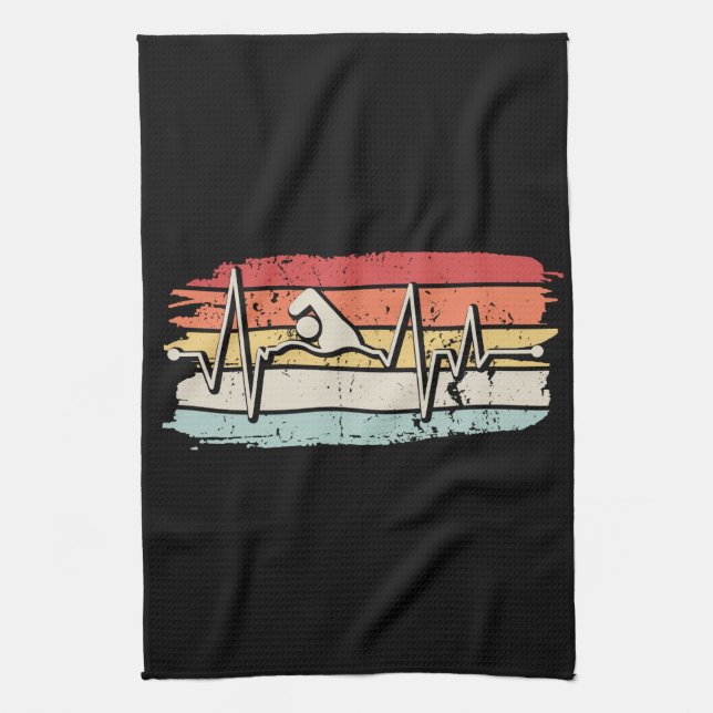 Schwimmen Geschirrtuch (Vertikal)