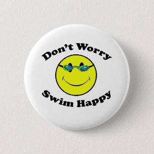 Schwimmen glücklich button