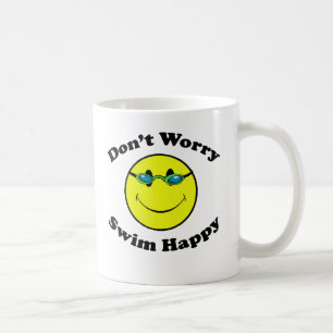 Schwimmen glücklich tasse