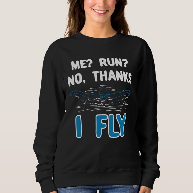 Schwimmen - Ich fliege Sweatshirt (Vorderseite)