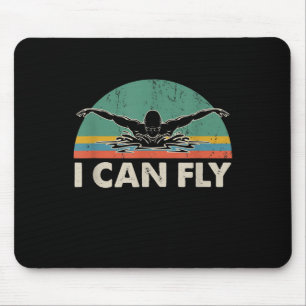Schwimmen Ich Kann Fliegen Lustige Schwimmgeschenk Mousepad
