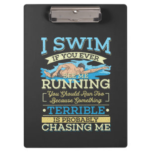 Schwimmen - ich schwimme klemmbrett