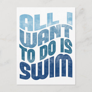 Schwimmen - ich Wollte nur zu schwimmen Postkarte