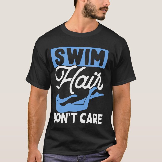 Schwimmen im Haar Schwimmen Lieben ist egal T-Shirt (Vorderseite)
