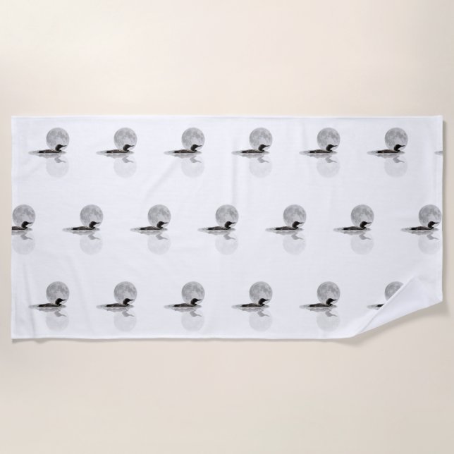 Schwimmen im Mondlicht-Badetuch Strandtuch (Vorderseite)