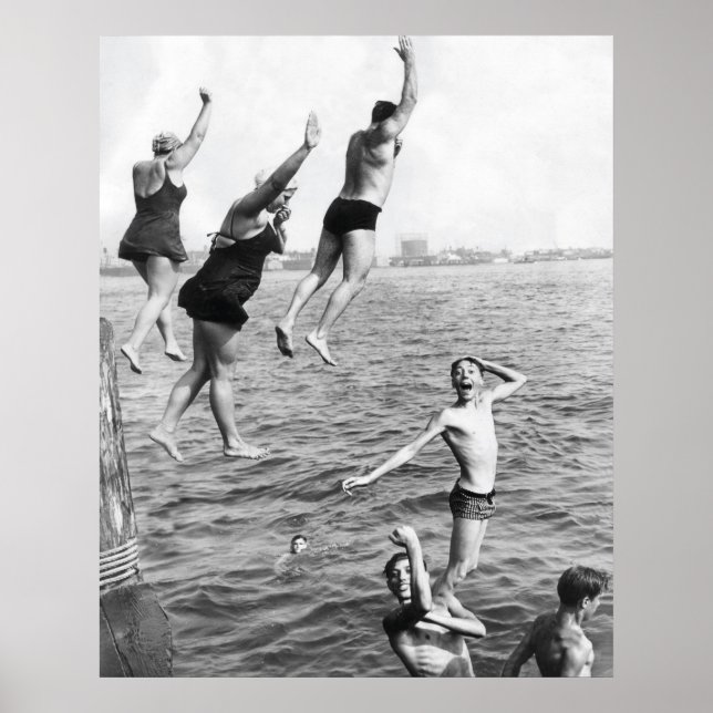 Schwimmen im Pier Poster Print - 1780264 (Vorne)