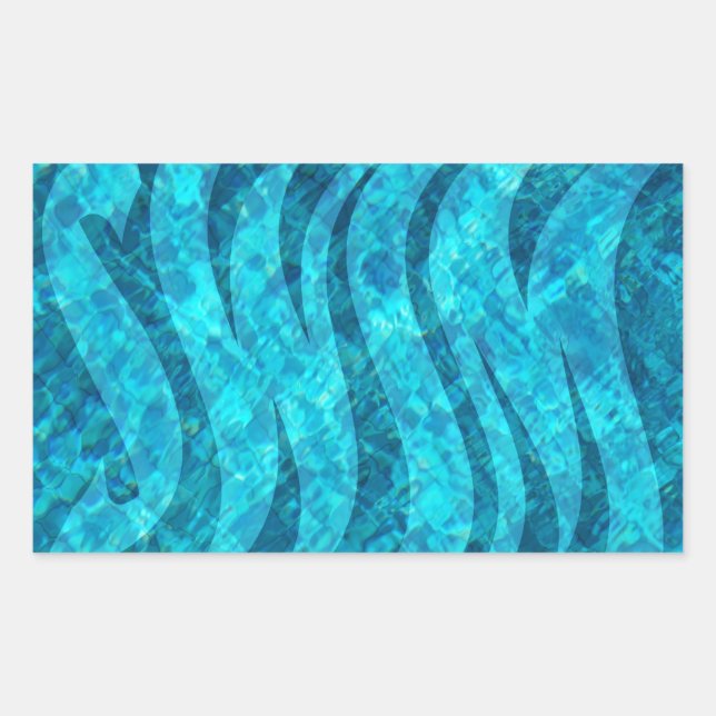 Schwimmen im Pool Rechteckiger Aufkleber (Vorderseite)