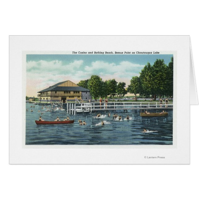 Schwimmen in Bemus Point Beach und Casino (Vorderseite (Horizontal))