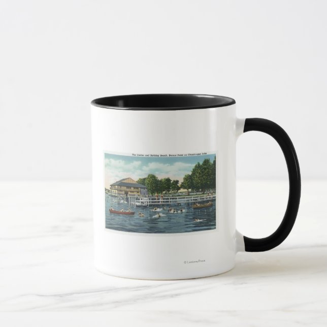 Schwimmen in Bemus Point Beach und Casino Tasse (Rechts)