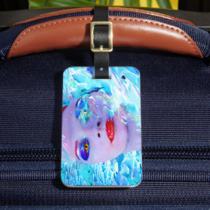 Schwimmen in den Blue Luggage Tag Gepäckanhänger