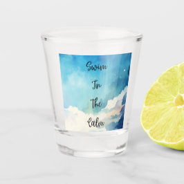 Schwimmen in der Ruhe Schnapsglas